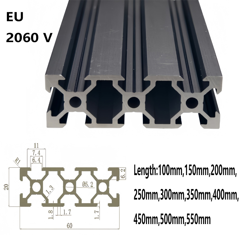 V Slot Aluminum Extrusion - 1PCS 2PCS Perfil de Alumínio Anodizado