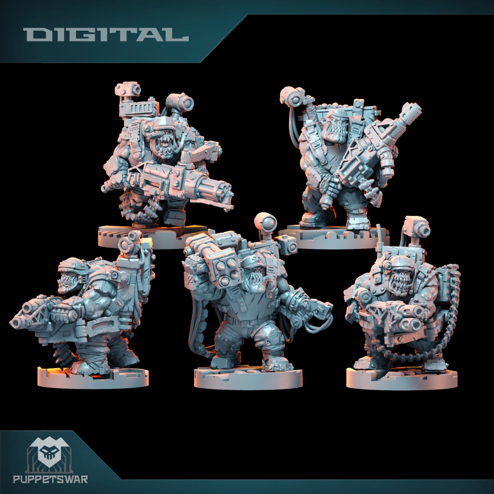 3D Printing For Dummies - Esquadrão Orc Ultimate Badasses, figura de