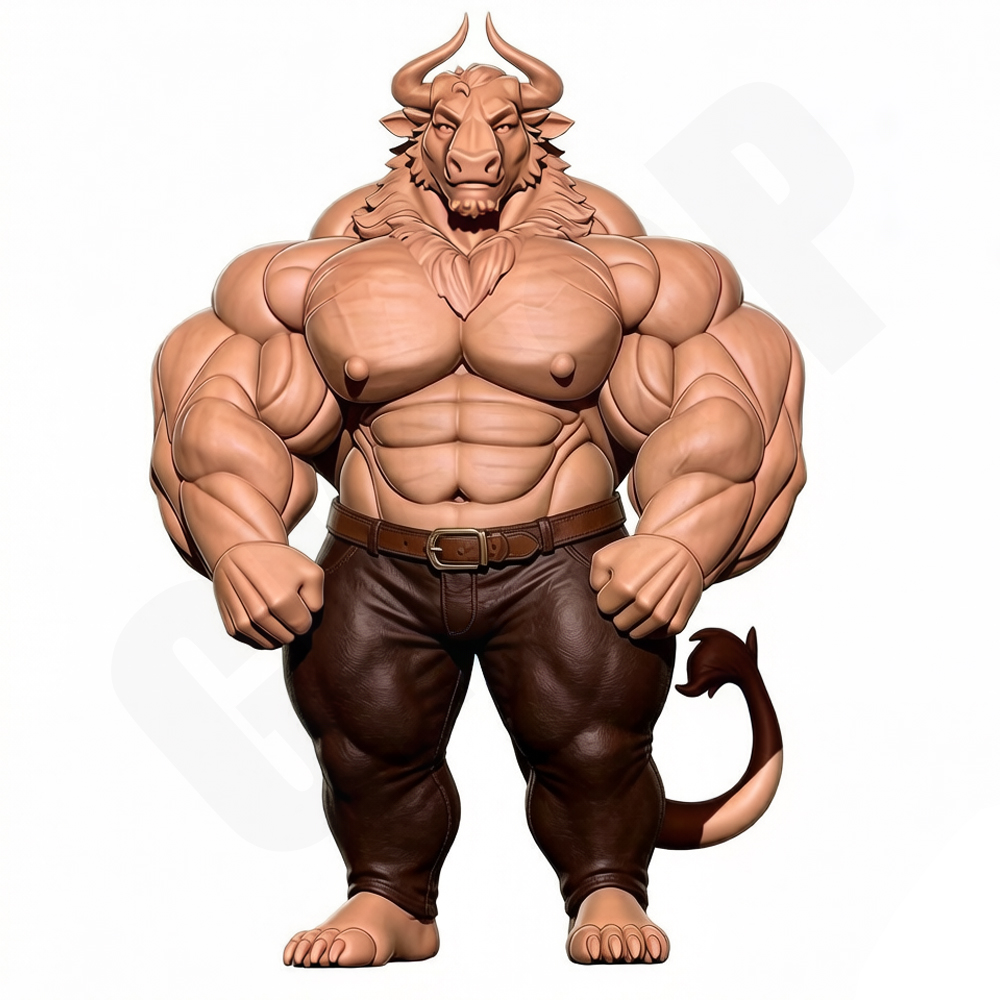3D Printing For Dummies - Hunky Fitness Muscle Bull 1/24 Escala