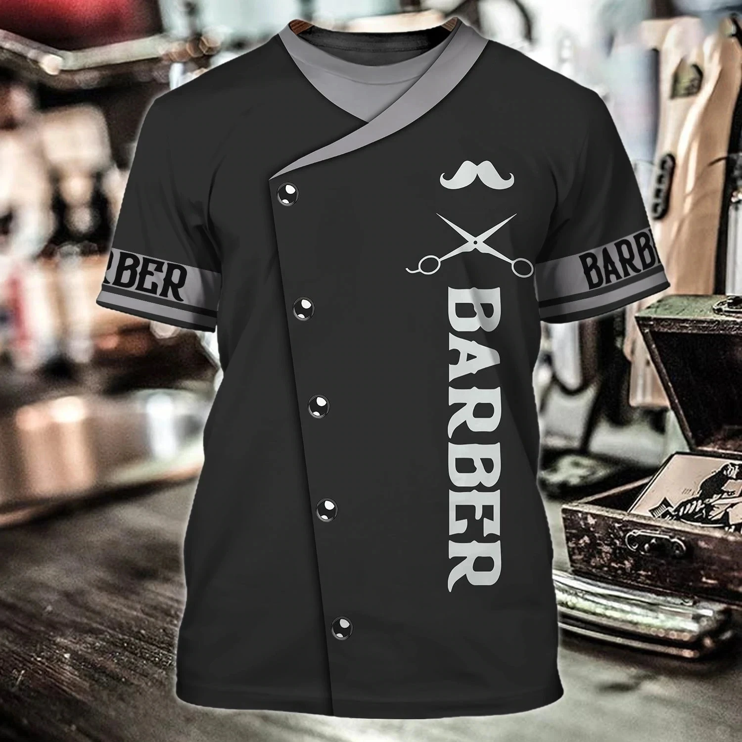 3D Printing Services - Camiseta Masculina de Verão com Estampa