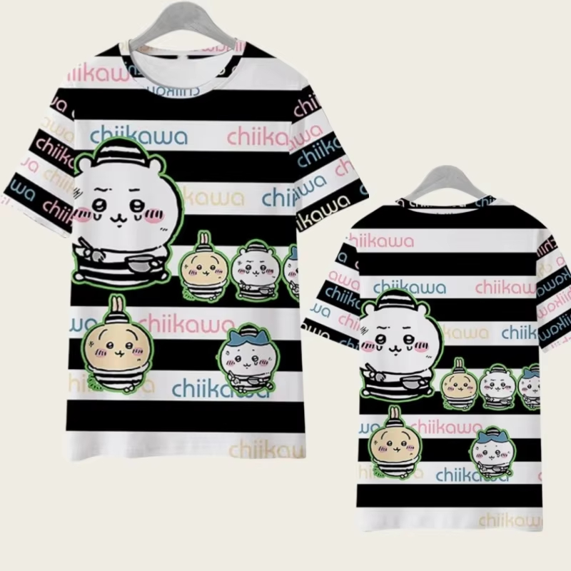 3D Printing Services - Camiseta Chiikawa para Família, Estampa 3D