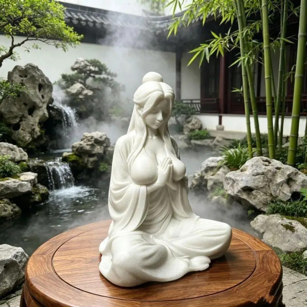 3D Printing Bambu - Estatueta Feminina em Meditação com Pernas