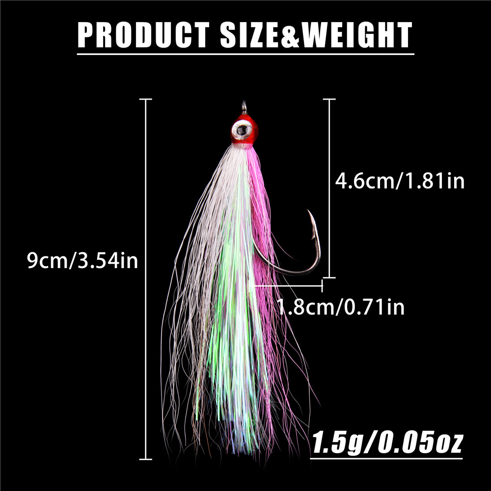 10/20/30 pçs bucktail teasers  - 3D Printing Lure avaliação e preço