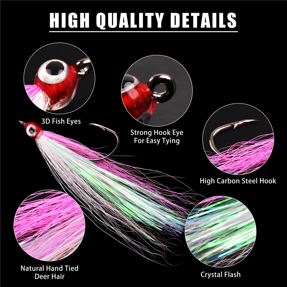 10/20/30 pçs bucktail teasers  - 3D Printing Lure avaliação e preço